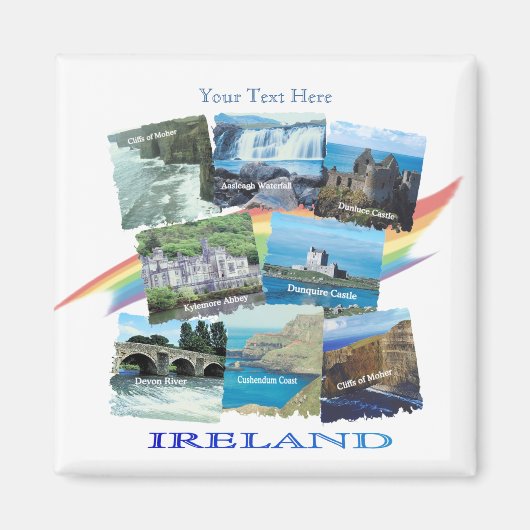 PICTURESQUE IRLAND COLLAGE - Acht Landschaftliche Magnet (Vorne)