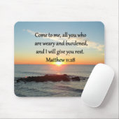 PICTURESQUE MATTHEW 11"28 SCRIPTURE VERSE MOUSEPAD (Mit Mouse)