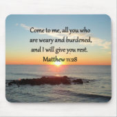 PICTURESQUE MATTHEW 11"28 SCRIPTURE VERSE MOUSEPAD (Vorne)