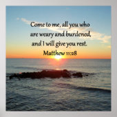 PICTURESQUE MATTHEW 11"28 SCRIPTURE VERSE POSTER (Vorne)