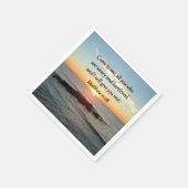 PICTURESQUE MATTHEW 11"28 SCRIPTURE VERSE SERVIETTE (Ecke)