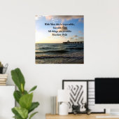 PICTURESQUE MATTHEW 19:26 OCEAN FOTO DESIGN POSTER (Heimbüro)