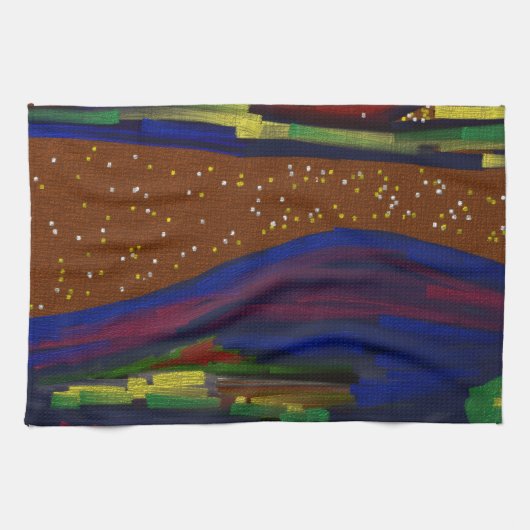 Picturesque Multicolored Landscape Kitchen Towel Geschirrtuch (Horizontal)