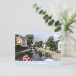 Picturesque Trosa River, Schweden Postkarte