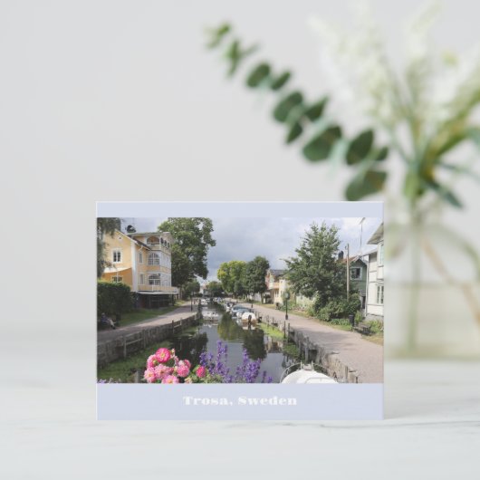 Picturesque Trosa River, Schweden Postkarte (Stehend Vorderseite)