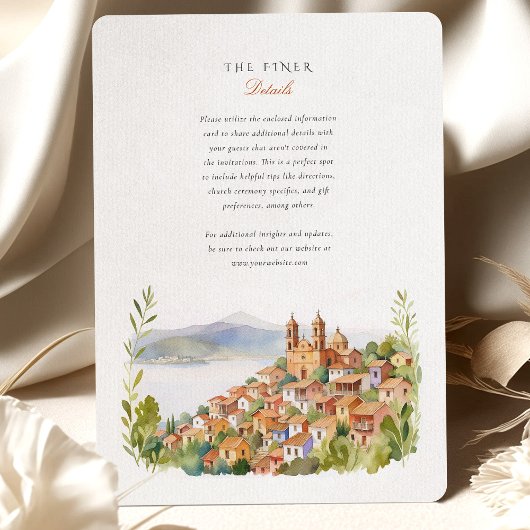 Picturesque Valle de Bravo Mexico Aquarell Einladung