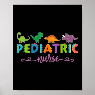 Picu Kinderkrankenschwester Dinosaurier Peds Krank Poster