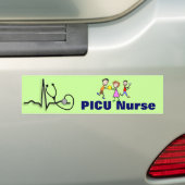 PICU Krankenschwester Geschenke-QRS Segment und Autoaufkleber (Auf Auto)