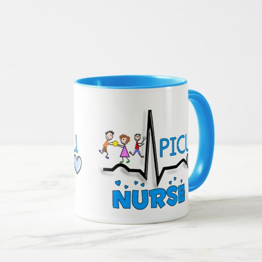 PICU Krankenschwester Geschenke-QRS Segment und Tasse (VorderseiteRechts)