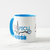 PICU Krankenschwester Geschenke-QRS Segment und Tasse (Vorderseite Links)