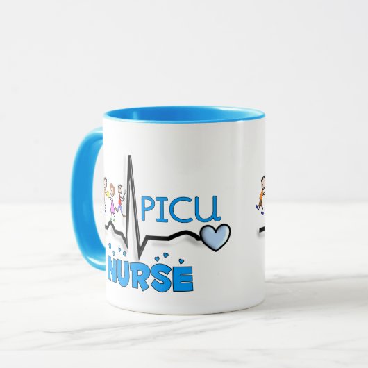 PICU Krankenschwester Geschenke-QRS Segment und Tasse (Vorderseite Links)