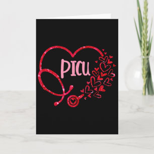 Picu-Krankenschwester Stethoskop Herz Valentinstag Karte