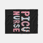 Picu Nurse Independence Day American Flag vom Juli Fleecedecke (Vorderseite (Horizontal))