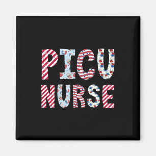 Picu Nurse Independence Day American Flag vom Juli Magnet