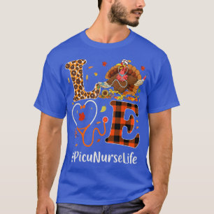 Picu Nurse Liebe Erntedank Leopard Stethoscope T T-Shirt
