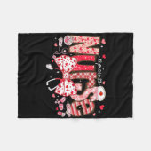 Picu Nurse Stethoscope Coquette Bow Heart Valentin Fleecedecke (Vorderseite (Horizontal))