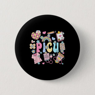 Picu Nurse Stuff Retro Pädiatrische Krankenschwest Button
