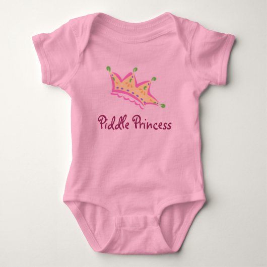 Piddle Princess Crown, Piddle Prinzessin Baby Strampler (Vorderseite)