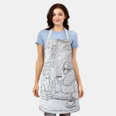 Pidgy and Nova Tea - Colouring Apron Schürze (Getragen)