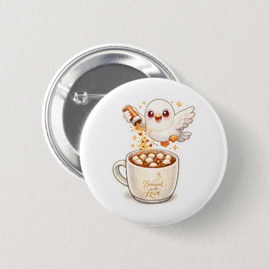 pidgy's coffee glitter v1  button (Vorne & Hinten)