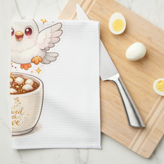 pidgy's coffee glitter v1 geschirrtuch (Viertel Falte)