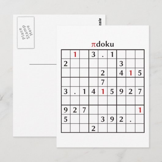 Pidoku Postkarte (Vorne/Hinten)