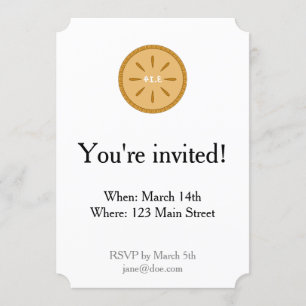 PIE = 3.14 Spiegelbild-Einladung Einladung