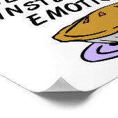 Pie anstelle von Emotionen Funny Poster (Ecke)