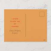 Pie-Augen-Feiertags-Postkarte zum Erntedankfest Feiertagspostkarte (Rückseite)