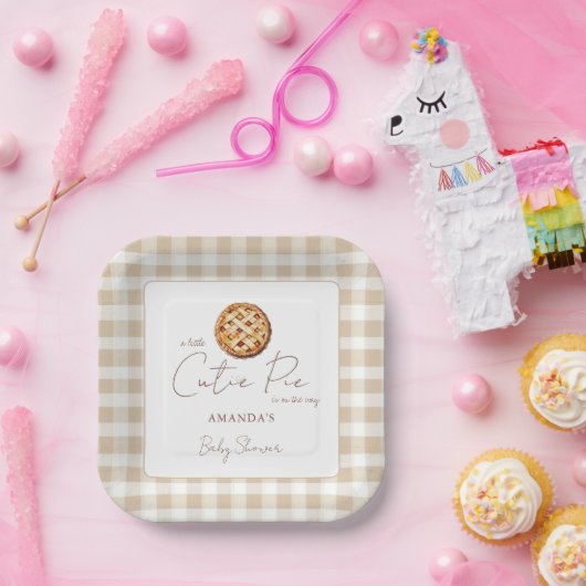 Pie Baby Duwer Gender Neutral Pappteller (Party)