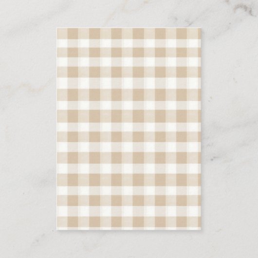 Pie Baby Shower Books für Baby Begleitkarte (Rückseite)