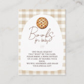 Pie Baby Shower Books für Baby Begleitkarte (Vorderseite)