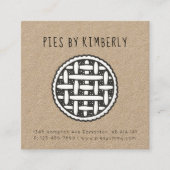 Pie Bakery Business Einfache Minimalistische Moder Quadratische Visitenkarte (Vorderseite)