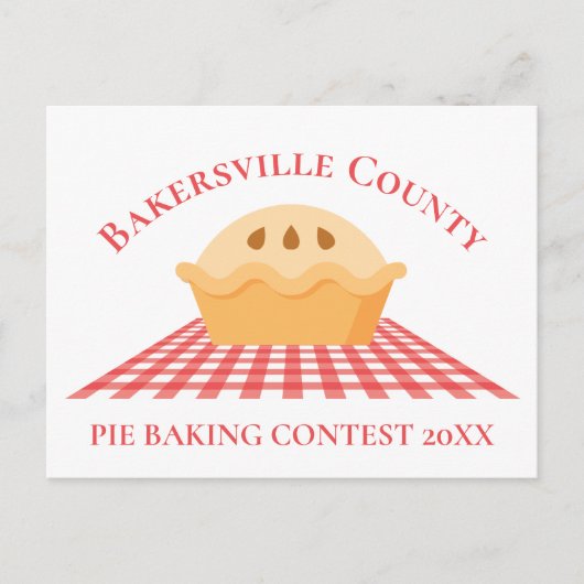 Pie Baking Contest Niedliches Landkreis Festival Postkarte (Vorderseite)