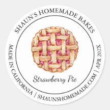 Pie Baking Modernes Label