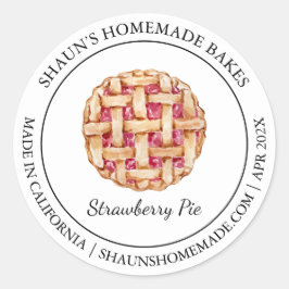 Pie Baking Modernes Label Runder Aufkleber