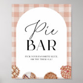 Pie Bar Gingham Süsse Pie Themed Partys Poster (Vorne)