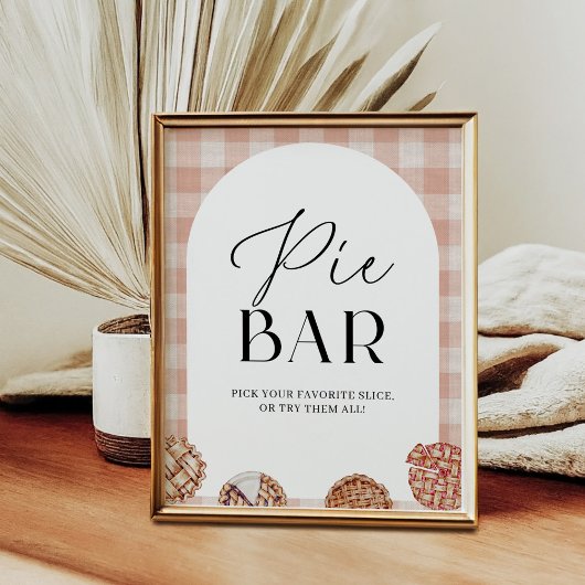 Pie Bar Gingham Süsse Pie Themed Partys Poster