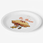 Pie bitte | Apfelkuchen | Erntedank Holiday Pappteller (Schrägansicht)