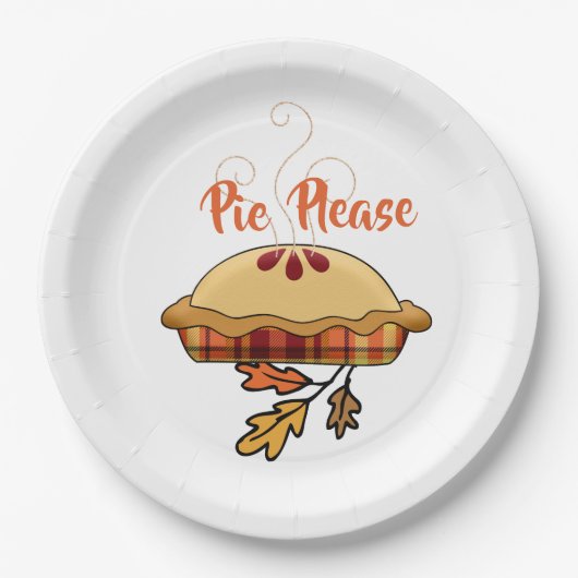 Pie bitte | Apfelkuchen | Erntedank Holiday Pappteller (Vorderseite)