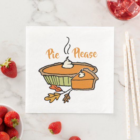 Pie bitte | Pumpkin Pie Serviette (Beispiel)