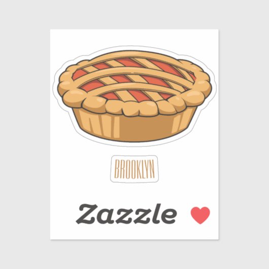 Pie-Cartoon-Abbildung Aufkleber (Blatt)