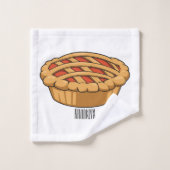 Pie-Cartoon-Abbildung Badhandtuch Set (Waschlappen)