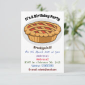 Pie-Cartoon-Abbildung Einladung (Stehend Vorderseite)