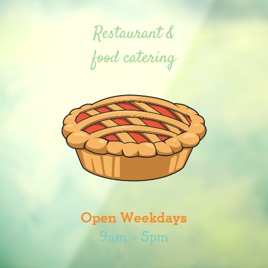 Pie-Cartoon-Abbildung Fensteraufkleber (Blatt 3)