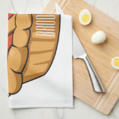 Pie-Cartoon-Abbildung Geschirrtuch (Viertel Falte)