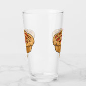 Pie-Cartoon-Abbildung Glas (Links)