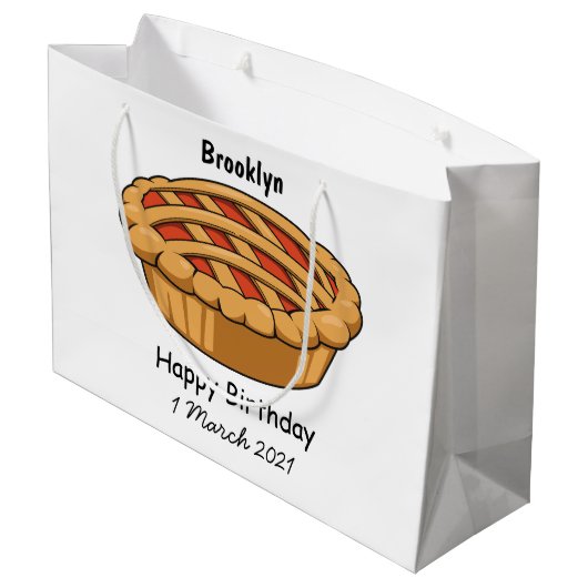 Pie-Cartoon-Abbildung Große Geschenktüte (Rückseite Schrägansicht)