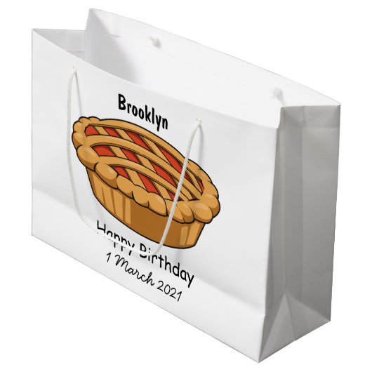 Pie-Cartoon-Abbildung Große Geschenktüte (Vorderseite Schrägansicht)