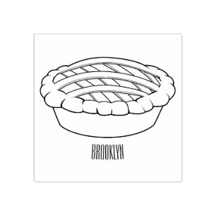 Pie-Cartoon-Abbildung Gummistempel